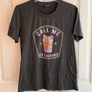 Gray Graphic “Call Me Old Fashioned” T-Shirt Size M